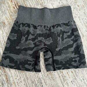 Grey army workout shorts